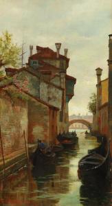 FARRER Thomas Charles 1839-1891,A view of a canal in Venice,1883,Bruun Rasmussen DK 2021-04-05