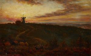 FARRER Thomas Charles 1839-1891,Sunset on the Surrey Hills,Rosebery's GB 2021-03-24
