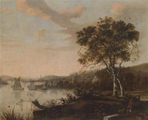 FARRINGTON Richard 1648-1670,A river landscape with hunters and a port,Palais Dorotheum 2011-12-12