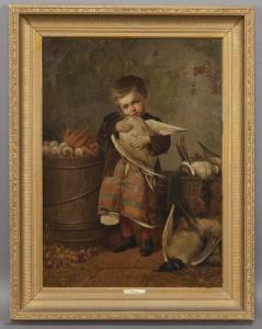 FARSKY OLDRICH 1860-1930,Untitled (Boy with goose),Dallas Auction US 2019-11-20