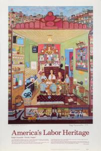 FASANELLA Ralph,Family Supper Poster for America's Labor Heritage,1991,Ro Gallery 2023-12-15