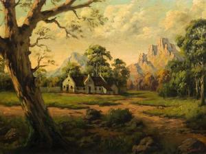 Fasciotti Giovanni 1883-1961,Landscape with Cape Dutch Homestead,5th Avenue Auctioneers 2016-06-05