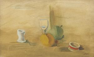 FASINI Alexandre 1892-1942,Still life of fruit, glass and egg cup,Bonhams GB 2021-11-10