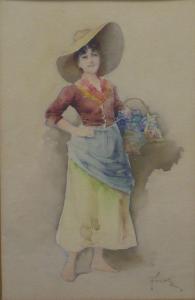 Fasoli 1900-1900,Jeune femme au panier de fleurs,Boisgirard - Antonini FR 2013-03-18