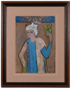 FAULKNER Henry Lawrence 1924-1981,Figure in Turban,Brunk Auctions US 2022-07-15