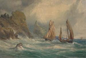 FAULKNER John 1835-1894,Shipping off a rocky coastline, Dublin Bay,Christie's GB 2004-05-14