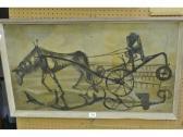 FAULKNER R.T 1900-1900,Showing an emaciated horse pulling a wheeled,1955,Wotton GB 2014-04-15