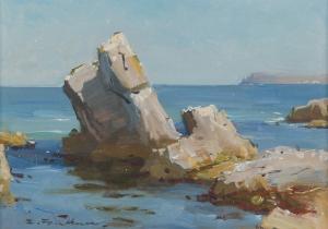 FAULKNER Richard 1917-1988,ROCKS & RATHIN AT BALLINTOY,Ross's Auctioneers and values IE 2023-07-19