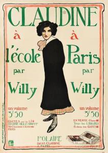 FAURE DUJARRIC Louis Lucien 1828-1904,CLAUDINE À L'ÉCOLE PAR WILLY / À PARIS P,1900,Swann Galleries 2020-08-27