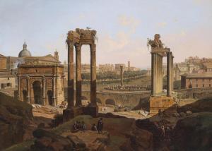 FAURE Louis 1786-1879,A view of the Forum Romanum,Bonhams GB 2016-11-02