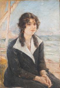 FAUST Joseph 1868-1934,Portrait de femme,Ruellan FR 2021-07-24
