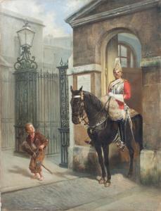 FAUSTIN,Street Urchin Laughing at Household Cavalryman,1894,Simon Chorley Art & Antiques 2017-01-31