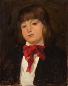 FAUSTINI Modesto 1839-1891,Ritratto del figlio Arnaldo,1880,Finarte IT 2022-06-08