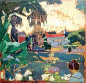 FAUVIST SCHOOL,Young girl in a garden é,Matsa IL 2021-08-31