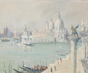 FAVAI Gennaro 1879-1958,Venezia, Mattino grigio visto dal Palazzo Ducale,1941,Finarte IT 2024-04-17