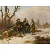 FAVELLE Robert 1820-1886,A WOODCUTTER AND FAMILY IN THE SNOW,1865,Lyon & Turnbull GB 2018-05-23