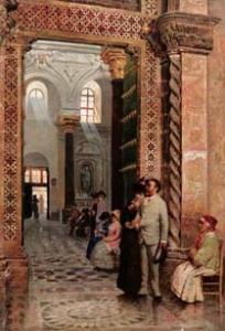 FAVERO Andrea 1837-1914,Venezia: Interno di una chiesa,Finarte IT 2007-10-23