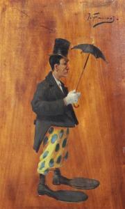 FAVEROT Joseph 1862-1915,Auguste au parapluie,Gorringes GB 2016-03-22