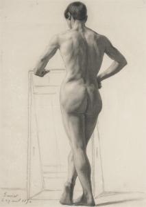 FAVIER Victor 1834,Standing male nude,1850,Christie's GB 2012-01-10