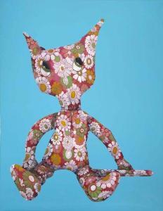 FAVORY Laurence 1962,Flowered cat,2005,Piasa FR 2011-12-12