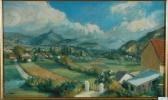 FAVRE LOUIS PAUL 1922,Paysage savoyard et personnages,Galerie Koller CH 2006-05-17