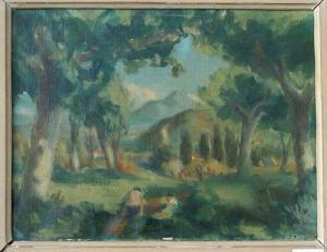 FAVRE Louis 1830-1909,Paysage gaillard,Galerie Koller CH 2006-05-17