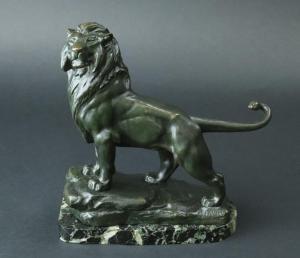 FAVRE Maurice 1875-1915,Lion dressé sur un rocher,Auxerre Enchères FR 2024-04-07