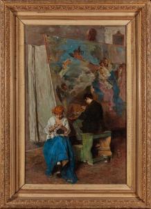 FAVRETTO Giacomo 1849-1887,L'atelier d'artiste,Neret-Minet FR 2024-03-29