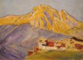 FAY Fred 1901-1987,Village dans les Alpes,Galartis CH 2012-08-18