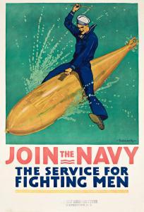 FAYERWEATHER BABCOCK Richard 1887-1954,JOIN THE NAVY / THE SERVICE FOR FIGHTIN,1917,Swann Galleries 2022-08-04