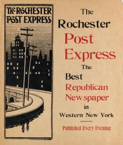 FAYETTE BRAGDON CLAUDE 1866-1946,THE ROCHESTER POST EXPRESS,1895,Swann Galleries US 2014-12-17