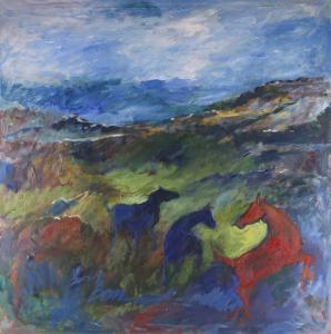 FEATHER YANKEL 1920-2009,Wild Horses on the Moors,Dawson's Auctioneers GB 2022-12-15