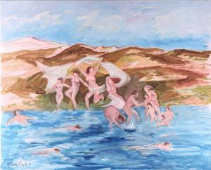FEATHER YANKEL 1920-2009,Women Bathers of Hayle,Dawson's Auctioneers GB 2022-12-15