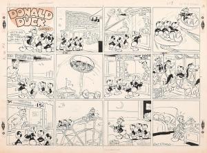 FEATURES King,An original Al Taliaferro Donald Duck daily comic strip,1956,Bonhams GB 2017-06-05