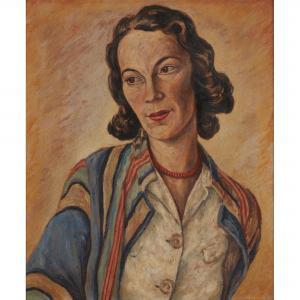 FECHENBACH Hermann 1897-1986,Portrait of Mrs Esme Ablett,Lyon & Turnbull GB 2022-10-28