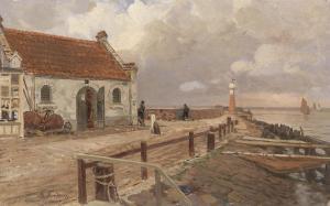 FECHNER Fritz 1838-1900,Breakwater in Wannemünde,1838,Palais Dorotheum AT 2012-06-05