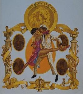 FECK LOU,Fred Astaire and Cyd Charisse dancing, decorative ,Illustration House US 2007-09-20