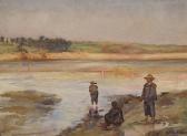 FEDDEN Arthur Romilly 1875-1939,Boys fishing in an estuary,Bonhams GB 2007-07-16