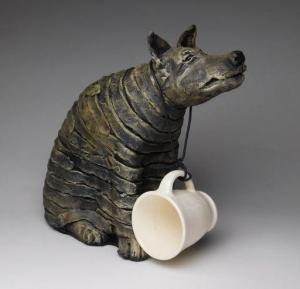 FEDERIGHI Christine M 1949-2006,Dog with Cup,Rachel Davis US 2020-12-12