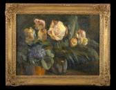 FEDERIGO SEVERINI 1888-1962,Still Life with Roses and African Violets,New Orleans Auction 2009-08-08