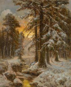 FEDOROV Simeon Fedorovich 1867-1910,Sunset in the Winter Forest,Sotheby's GB 2021-11-30