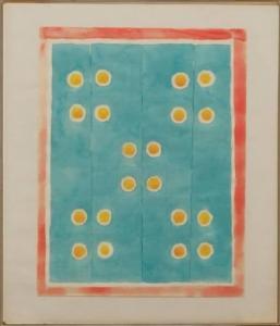 FEELEY Paul Terrence 1910-1966,Untitled (Yellow Dots on Blue),1964,Neal Auction Company 2022-01-29