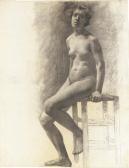 FEHRER Oskar 1872-1958,Seated Female Nude,1898,Christie's GB 2003-12-02