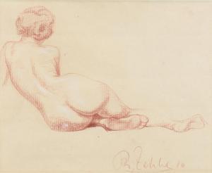 FEHRLE Jacob Wilhelm 1884-1974,sketch of a naked lady,Denhams GB 2021-06-16