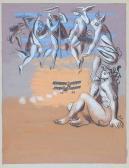 FEIBUSCH Hans 1898-1998,Bi-plane and Greek Gods,1949,Mallams GB 2015-05-13