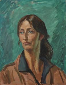 FEIBUSCH Hans 1898-1998,Portrait of Jenny Trevelyan,1984,Rosebery's GB 2024-03-12