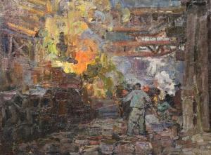 FEIGIN MOISEI ALEXANDROVICH,Work Area at the Martinovskam Factory,Clars Auction Gallery 2020-05-17