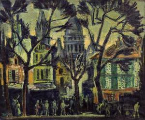 FEIGL Friedrich 1884-1965,PLACE DU TERTRE, MONTMARTRE,European Arts CZ 2023-04-23