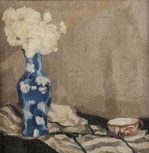 FEIGLER Fritz,STILLLEBEN MIT BLUMEN UND EINER TASSE,1889,Hargesheimer Kunstauktionen 2017-05-26