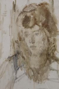 FEILD MAURICE 1905-1988,An unfinished head and shoulder portrait of a youn,Cuttlestones 2022-01-12